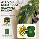 2Pcs 6FT Christmas Garland with Lights, Norfolk Pine Garland Decor for Xmas — 2