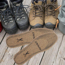 Abaodam 4 Pairs Cuttable Wool Felt Insoles for Women and Men, Thick Winter Heat Shoe Inserts with Shock Absorption, Cozy Inner Soles for Boots and Sports Shoes, Light Khaki — 8