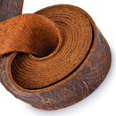Leather Strap 1 Inches Wide Flat Leather Straps for Crafts, Full Grain Oil Tan Leather Strips for Crafts, Tooling, Belt, Garden Tools (2.0mm Thick 72 Inches Long Brown_Wester Cowboy) — 1