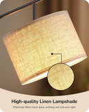 EDISHINE Modern Black Floor Lamps for Living Room, 64.7" Arc Standing Lamp — 4