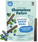 Shameless Pets Blueberry & Mint Dental Chews for Dogs, 8 Chews - Natural Dog…