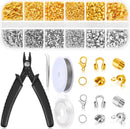 1200Pcs Crimp Beads Supplies for Jewelry Making, Including Crimp covers, Crimp Tubes, Bracelet Clasps and Closures,… — 1