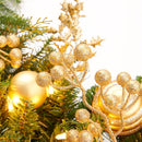 Pre-lit Christmas Wreath with Lights, Pine Cones Gold Balls, Berries and Gold Flowers, 24 Inch 50 Battery Operated LED Lights, Holiday/Decoration/for Front Door/Outdoor — 3