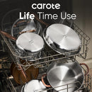 CAROTE 1.5Qt Stainless Steel Saucepan, Non-Toxic 3-Ply Stainless Steel Cookware Set with Lids, Small Kitchen Pots,… — 6