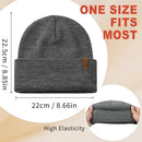 3 Pack Beanie for Men Women, Winter Double Layer Warm Hat Skull Cap — 6