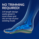 Dr. Scholl’s Custom Fit Orthotics 3/4 Length Arch Support Shoe Inserts - Plantar Fasciitis Relief Insoles for Men and Women, Immediate All-Day Total Lower Body Pain Relief, FSA HSA Eligible, CF220 — 6