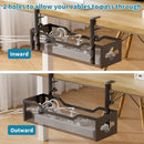 Under Desk Cable Management Tray No Drill, Metal Mesh Cable Management Under Desk with Clamp Mount, 2 Hole Cable Tray with Wire Management and Cord Organizer for Home Office Standing Desk photo 5