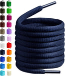 Birch Oval Shoelaces 27 Colors Half Round 1/4" Shoe Laces 4 Different Lengths | Navy — 1