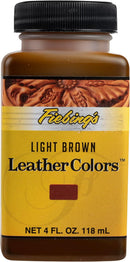 Fiebing's LeatherColors (4 Fl Oz, Light Brown) - Leather Dye for Leather - Water-Based, Non-Flammable Formula - Permanent & Penetrating Color for Shoes, Boots, Furniture - Safe for Institution Use — 1