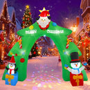 12 FT Santa's Candy Tree Arch Outdoor Inflatable with Rotating LED Colorful Lights for Christmas Holiday Party Decoration, Winter Garden Decoration — 1