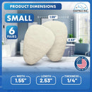 HAPAD Metatarsal Pad 1/4" - Small, 6 Pair Pack Wool Felt Ball of Foot Pad 5