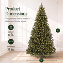 Best Choice Products 6ft Artificial Christmas Tree with LED Twinkling Lights, Pre-Lit Spruce Realistic Holiday Xmas Décor, 250 Lights, 798 Tips — 2