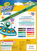 Crayola Clicks Retractable Tip Markers (10ct), Washable Cone Tip Art Marker Set, Cute Aesthetic School Supplies, Classroom Must Haves, Ages 3+ | Classic | Click Retractable Marker — 4
