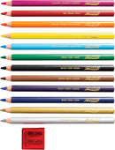 Prang Triangular Colored Pencils With Sharpener, Assorted Colors | 1 — 3
