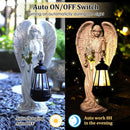 VChymm Solar Angel Outdoor Garden Decor Statues – 13.2 inches Solar Outdoor…