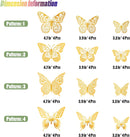 SAOROPEB 3D Butterfly Wall Decor 48 Pcs Gold Butterfly Birthday Decorations | 48 Pcs, Gold — 5