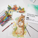 Fuumuui Watercolor Paper Block 11x15 Inch, Smooth Surface 100% Cotton Watercolor Paper, 20 Sheets, 140lb/300gsm, Hot Press, Acid-Free, Art Paper for Painting & Drawing, Wet, Mixed Media | Green Hot Press | 11“×15” — 7