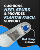 Airplus Plantar Fasciitis Orthotic 3/4 Length Shoe Insole- Foam Shell & Gel Heel - Deep Heel Cup, Full-Foot Arch Support - Soft Cushioning & Stability-APMA Certified-Fits Most Shoes & Boots - Unisex - Women's Size 5-11 — 3