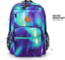 ZORFIN 26L Backpack for College, and Travel: Water Resistant Bookbag - Night Aurora SkyBlue | 16.5 Inch — 7