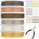 selizo Chains for Jewelry Making, 60ft Jewelry Making Chains for Necklace with Pliers, Open Jump Rings and Lobster… — 1