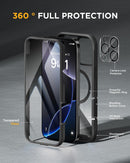 Miracase Magnetic for iPhone 16 Pro Max Case 6.9'' [Compatible with MagSafe] Full-Body Phone case with Built-in Glass Screen Protector& Camera Protector,Drop Proof 16 Pro Max Cover,Black — 2
