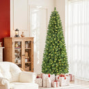 SHareconn Prelit Artificial Pencil Christmas Tree 6FT & Warm White Lights — 5