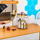 2 Tier Lazy Susan Turntable for Cabinet,Countertop,Pantry,9.5"W Spinning Seasoning Organizer,Double Rotating Kitchen Spice Rack Organizer and Condiments,Medicine,Vitamin Bottle Organizer Carousels,1Pc — 6