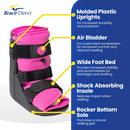 Brace Direct Women's Pink Short CAM Walker Boot, Foot/Ankle Fracture L4361 — 3