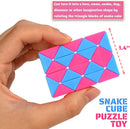 26 Pack 24 Blocks Magic Snake Cube Toy,Fidget Mini Snake Cube Puzzle Toy for Kids,Mini Plastic Puzzle Cube Toy for Kids Party Supplies,Classroom Rewards — 4