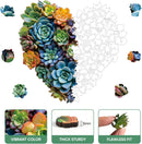 Mys Aurora Heart Puzzle Gifts 200 Pieces Succulent Wooden Puzzles — 3