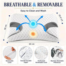HSA/FSA CPAP Pillow for Side Sleeper, Sleep Apnea Pillow for Sleeping, CPAP Nasal Pillows Suit for All CPAP Masks User, Cervical Memory Foam Neck Support Pillow Relief Neck Pain for Side Back Sleepers - White — 7