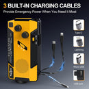 Hand Crank Emergency Radio 7400mWh (2000mAh) Solar Hand Crank Radio | 2000mAh Orange — 2