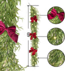 HipTree 6ft Pre-Lit Real Touch Norfolk Christmas Garland with Lights — 2