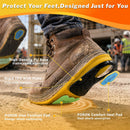 Work Orthotic Insoles for Standing All Day-240+ lbs Heavy Duty High Arch Support Boots Inserts Men Women, Comfort Dual PORON Cushioning for Plantar Fasciitis Relief, Flat Feet, Heel Pain - Yellow — 5