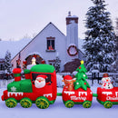 10.7 FT Christmas Inflatables Train with Santa Claus Reindeer Snowman Christmas Tress Built-in LED Lights Blow Up Christmas Decor for Christmas Party Holiday Outdoor Garden Lawn Yard Decorations — 2