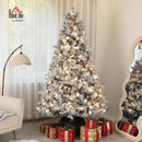 HOMCOM 7.5 ft Artificial Prelit Christmas Tree with Realistic Fraser Fir — 2