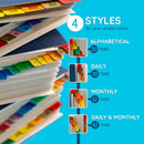 Blue Summit Supplies Expanding Desk File Sorter, Alphabetical, Letter Size — 6
