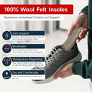 The Felt Store Wool Felt Insoles for Men and Women – 13mm Thick Long-Lasting Shoe Inserts with Cushioning for Winter Boots, Snow Boots, Work Shoes, and Cold Weather Activities — 3