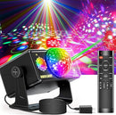 Party Lights, DJ Disco Light Disco Ball Light Sound Activated Strobe Stage Lights for Parties Birthday Christmas Gift Wedding Karaoke Bar Club Pub Dance Home Living Room Halloween Decorations | Black — 1
