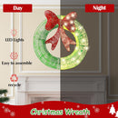 Ogrmar 24in Lighted Christmas Wreath Decoration Metal LED Lighted Wreaths — 4