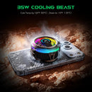 Black Shark Magnetic Phone Cooler 6 Pro – Smart Display, Magnetic Ring Plate, Addressable RGB LEDs, App-Controlled Cooling Fan for iPhone MagSafe, Android & iPad – Gaming, Streaming & Photography photo 3