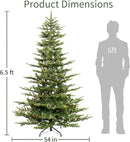 Puleo International 6.5ft Pre-Lit Aspen Fir Artificial Christmas Tree — 2
