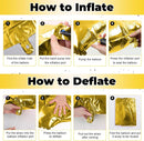 Gold Alphabet Balloons, 40 Inch Custom Name Balloons, Self Inflating Helium Foil Letters for Men Birthday Party Decorations | Letter V — 7