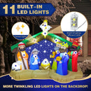 8 FT Christmas Inflatables Nativity Scene Outdoor Decorations, Christmas Blow Up Yard Decorations Nativity Sets for Garden Lawn Xmas Decor — 3