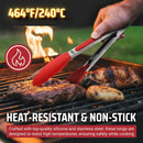 Kaluns Kitchen Tongs for Cooking Grilling Set of 4, BBQ Grill Tongs With Silicone Tip Stainless Steel Heat… — 4