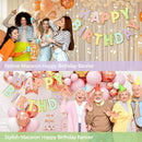 Pre-Strung Happy Birthday Banner - Pastel Macaron Party Decorations — 5