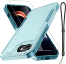 for iPhone 16e Case & iPhone 17e Case, with Screen Protector,Military Grade Heavy Duty Shockproof Phone Cover with Wrist Lanyard Strap for iPhone 16e & iPhone 17e,Mint Green — 1