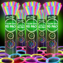 500 Ultra Bright Glow Sticks Bulk Party Pack - Halloween Glow in the Dark Party Supplies Pack - 8" Glowsticks Party Favors with Bracelets and Necklaces | 500 Pack — 1