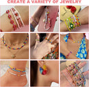 Redtwo 4mm Seed Beads for Bracelets, 24 Colors 3400Pcs Bracelet Making Kit — 6