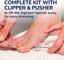 Dr. Scholl's INGROWN TOENAIL PAIN RELIEVER & TRIMMING KIT, 0.3 oz // Only OTC Treatment Proven to Relieve Ingrown Toenail Pain - Includes Medicated Gel + Foam Rings + Bandages + Clipper & Pusher Tools — 4
